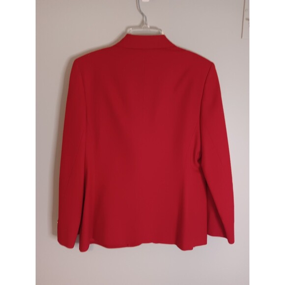 Vintage Pendleton 100% Virgin Wool Red Blazer Sz 10 Petite Gold Button - Picture 5 of 5